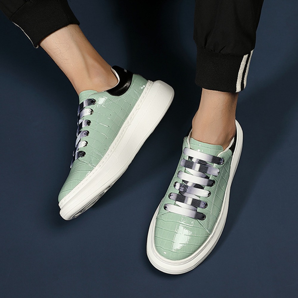 New White Men's Thick-Soled Trendy Fashion Casual Sneakers